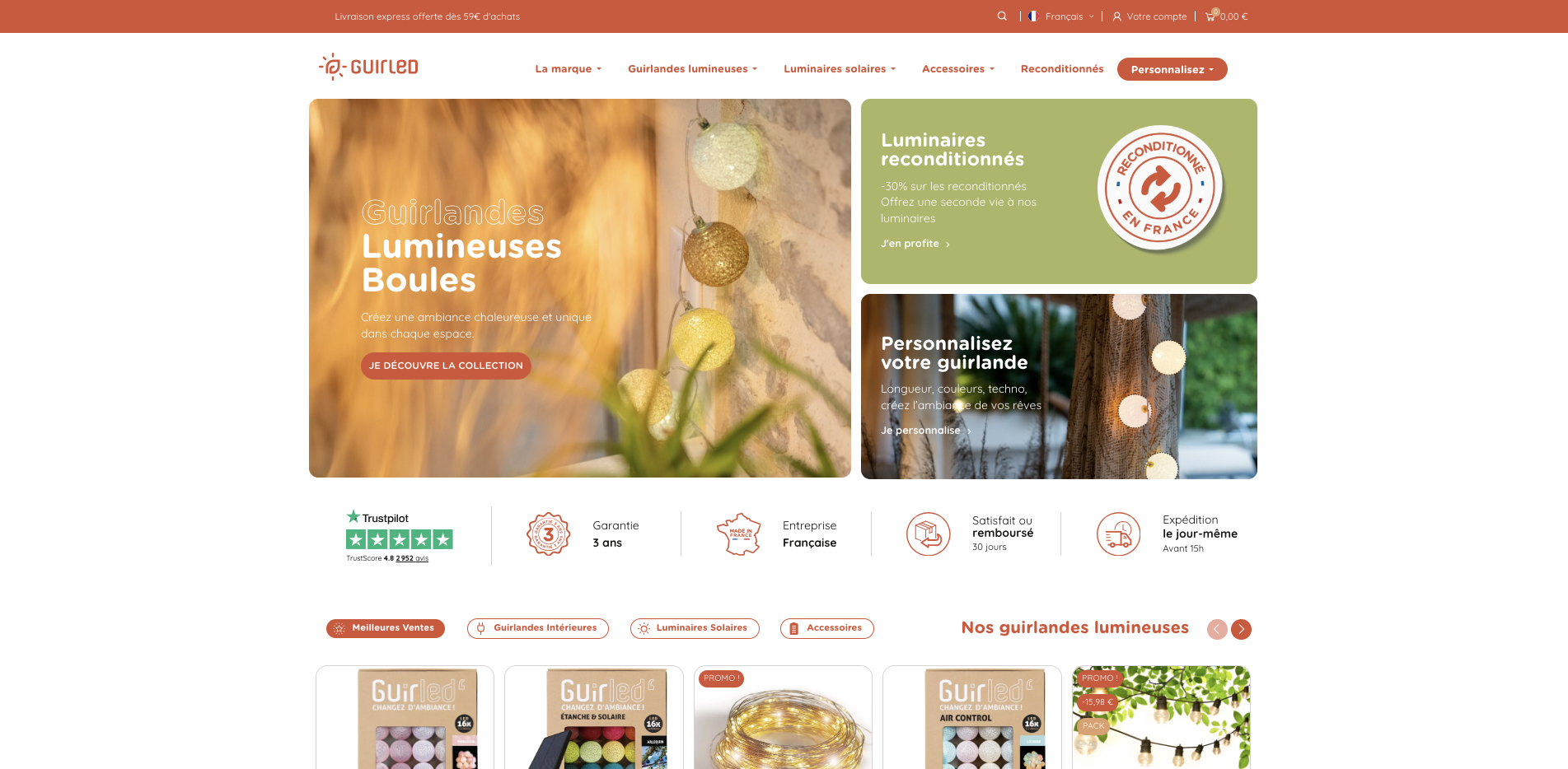 Refonte sur mesure et migration vers PrestaShop 9 pour Guirled
